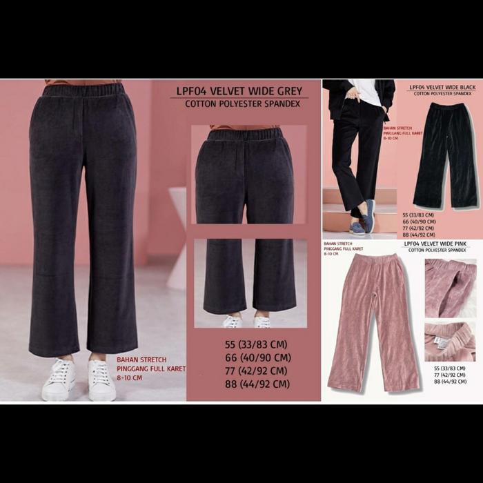 Celana Panjang Lapiaf Du Marais Velvet Wide Pants LPF04