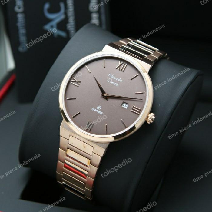 Alexandre Christie AC 8564 / AC 8564MD RoseGold Brown Original&Garansi