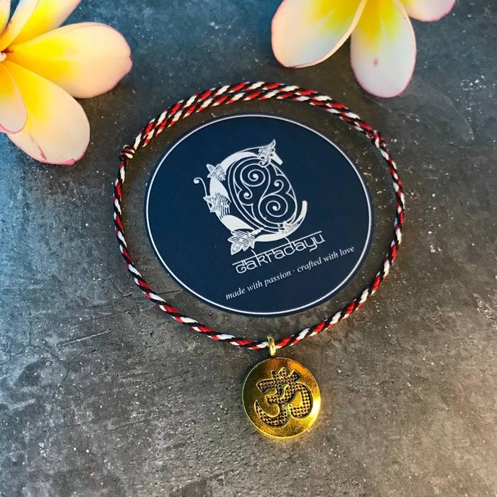 Gelang Tridatu Ongkara Omkara Gold Emas asli Bali