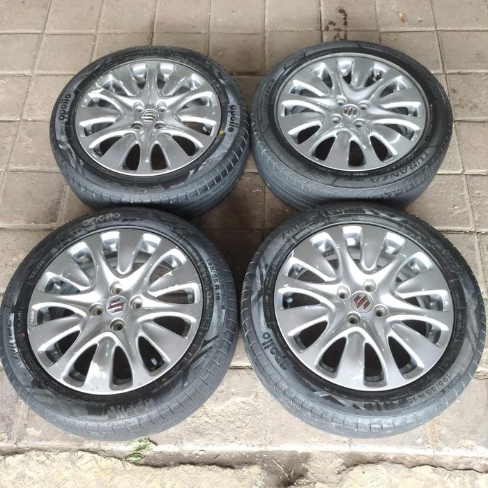VELG SEKEN BEKAS COPOTAN MOBIL BALENO RING 16 + BAN SEKEN