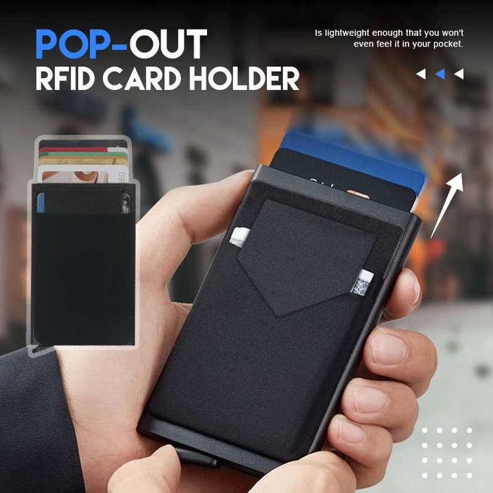 DOMPET POP OUT ALUMUNIUM LEATHER CASE PREMIUM QUALITY