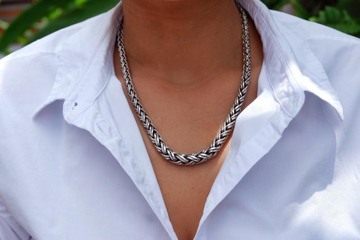 KALUNG RANTAI KALUNG PERAK ASLI KALUNG BALI PERAK BAKAR 925
