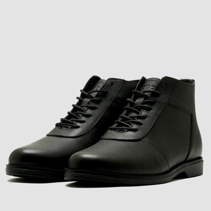 Sepatu Brodo Ventura Parang Jati Mid Black Pantofel Formal Original