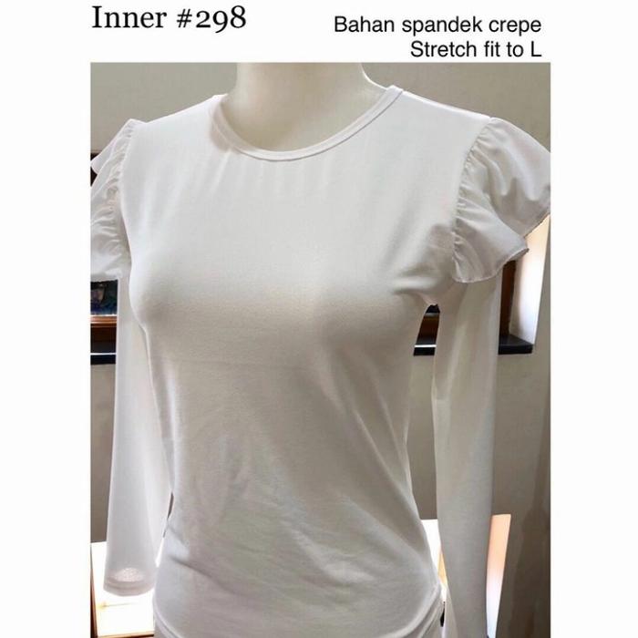 Manset Dalaman Ruffle bahan spandek crepe