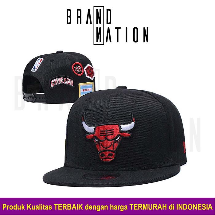 Topi SNAPBACK Chicago Bulls Black PATCH NBA Basketball Snapback