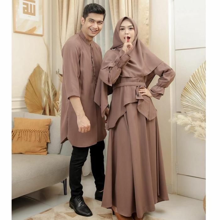 OS Couple Baju Gamis Muslim Syar'i Murah Terbaru Riri