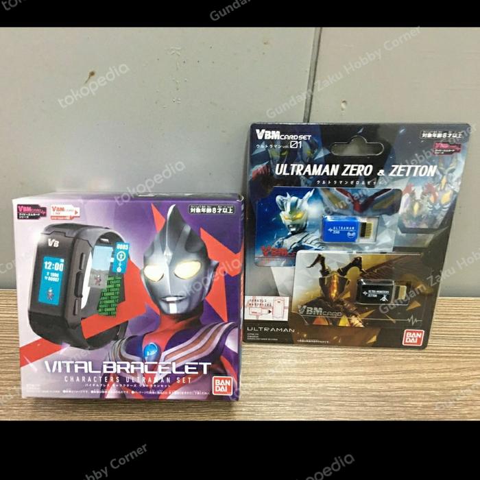 VITAL BRACELET CHARACTER ULTRAMAN + VBM CARD 1 ULTRAMAN ZERO ZETTON
