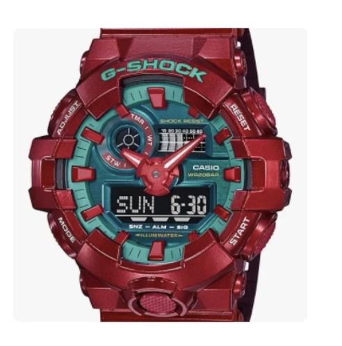 Casio G-shock GA-700DBR-4A RED / Jam G-Shock Original Singapore