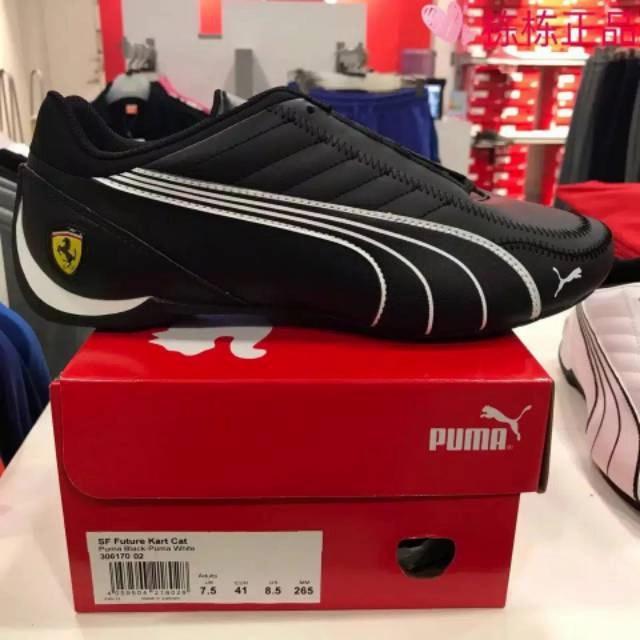 Sepatu Puma Ferrari SF Future Kart Cat Original Black White