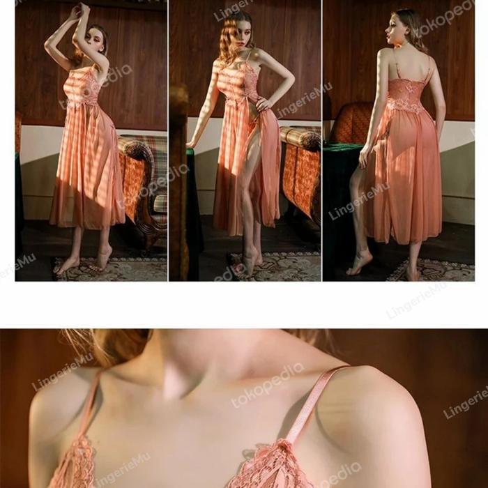 LINGERI SEXY IMPORT HIGH QUALITY DRESS PANJANG BABYDOLL PREMIUM