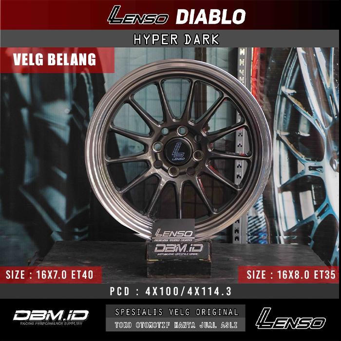 VELG Belang LENSO DIABLO R16 16x7 16x8 4x100 4x114.3 +40 35 Hyper Dark