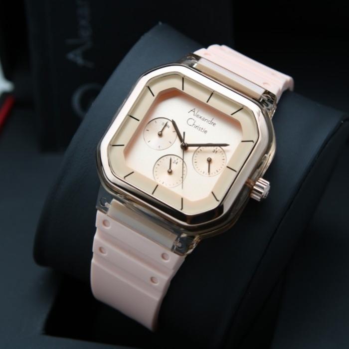 Alexandre Christie AC 2811 Peach Rubber Wanita ORIGINAL