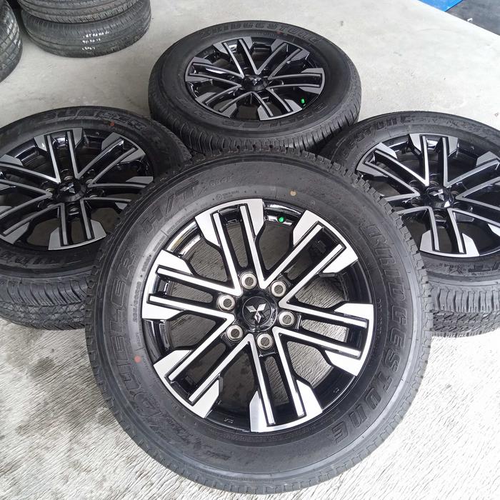 velg original copotan mobil new Pajero R18 + ban Bridgestone 265/60