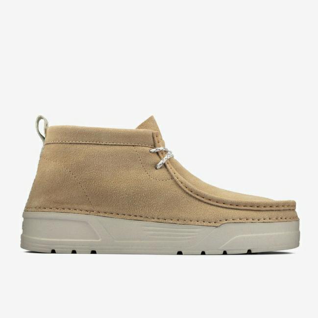 Sepatu pria CLARKS OriginWallabee Taupe Suede Original