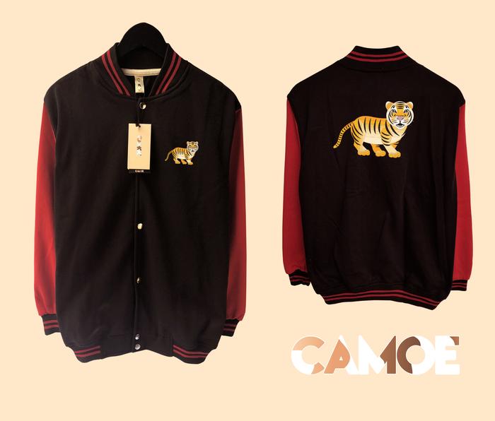 Jaket Varsity Premium Desain macan tiger harimau
