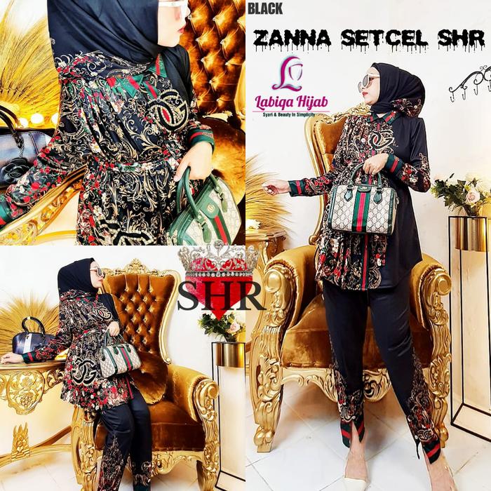 new setelan celana wanita terbaru zana setcel shr adem dan tebal