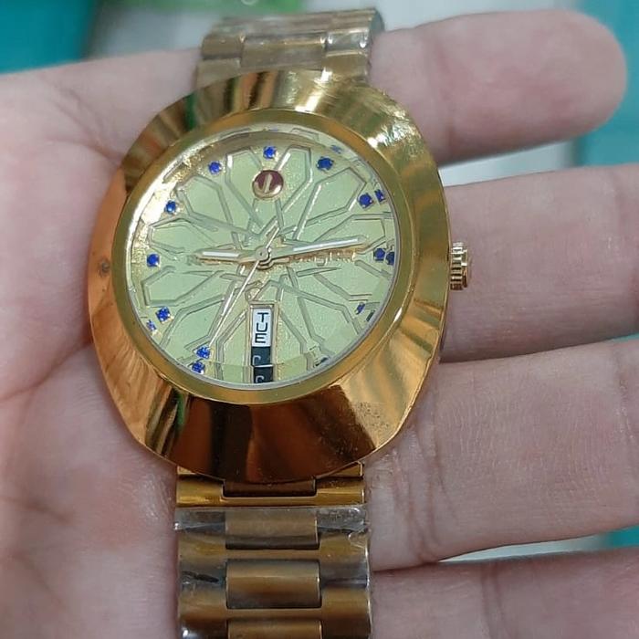 jam tangan pria klasik automatic gold vintage gold jam fashion