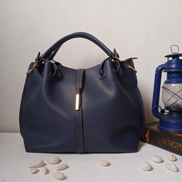 Tas Wanita Brand HUER Deep Blue Medium Original Preloved Premium