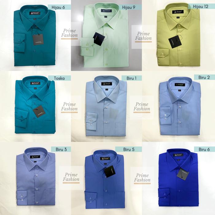 ALISAN Lengan Panjang Polos / ALISAN Hijau Botol Hijau Toska Biru