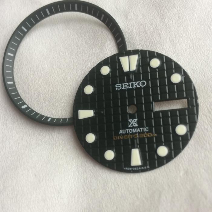 Dial plat seiko king hijau army