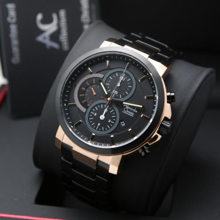 ALEXANDRE CHRISTIE AC 6563 ROSEGOLD BLACK AC6563 PRIA ORIGINAL