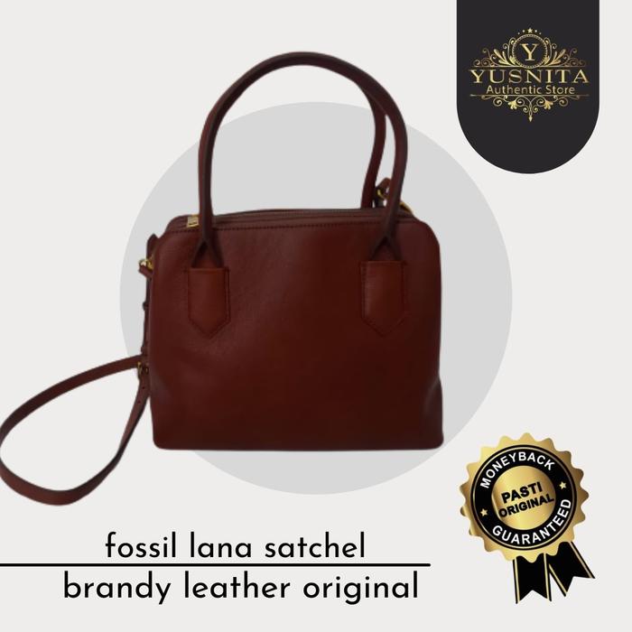tas wanita branded fosil lana satchel brandy original