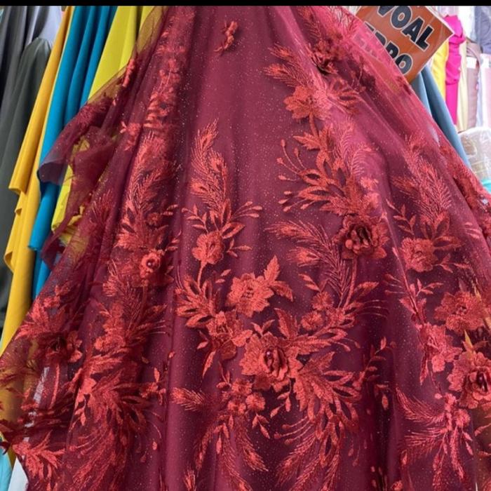 tile 3d"" kebaya 3d kain kebaya tile 3D maroon halus