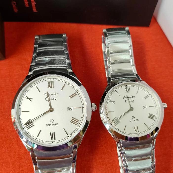 Jam Couple/pasangan Ori Alexandre Christie Ac 8561 MD/LD All Steel