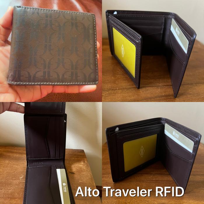 NWT Dompet Pria Fossil Alto Traveler RFID - Authentic No Tin Box
