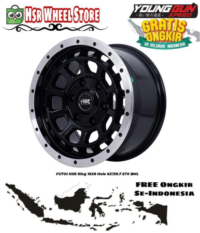 Velg Mobil Offroad Ring 16 HSR FUTOI Lubang 6 BMF