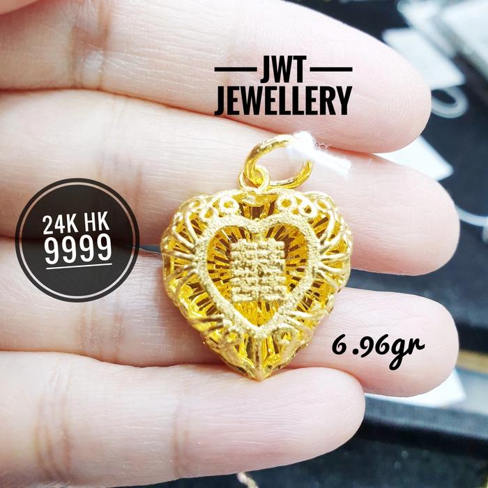 LIONTIN EMAS SHUANG XI 24K HK 9999 WEDDING KAWIN