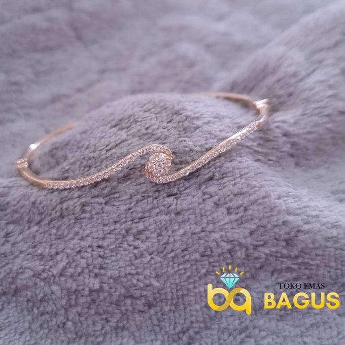 Gelang Oval Emas Asli 375 / Gelang Oval Emas Asli King Halim 05