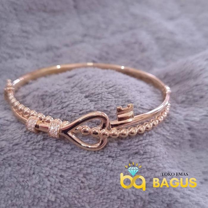 Gelang Oval Emas Asli 375 / Gelang Oval Emas Asli King Halim 04