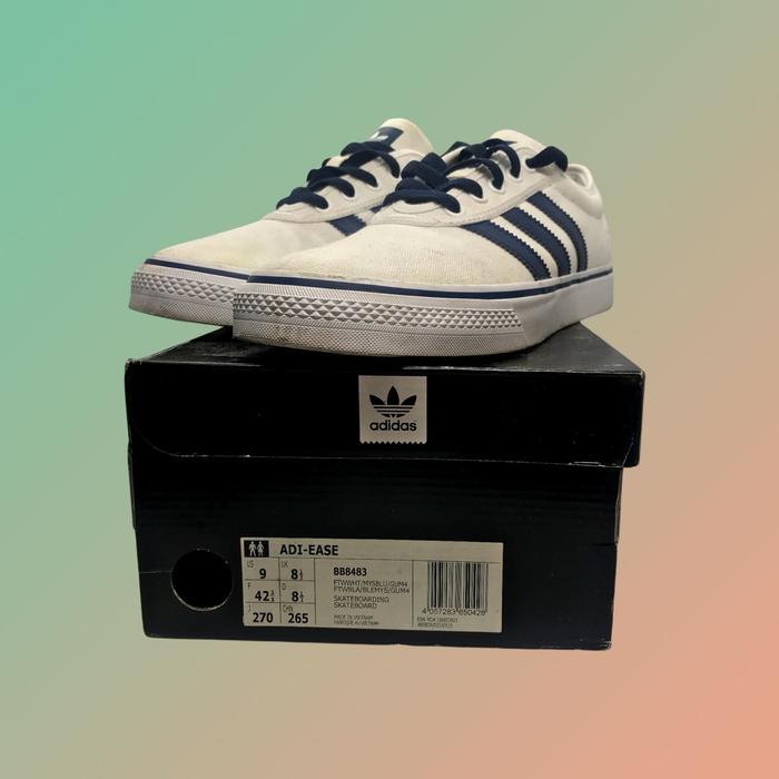 Sepatu Shoes Adidas Skateboard Adi Ease White (With Box)