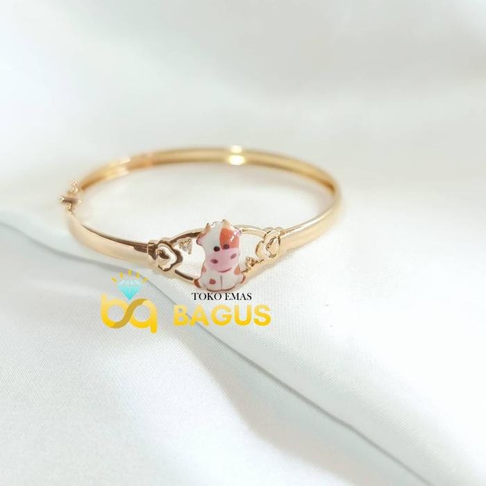 Gelang Kolong Anak Emas Asli 300 / Gelang Kolong Boneka 01