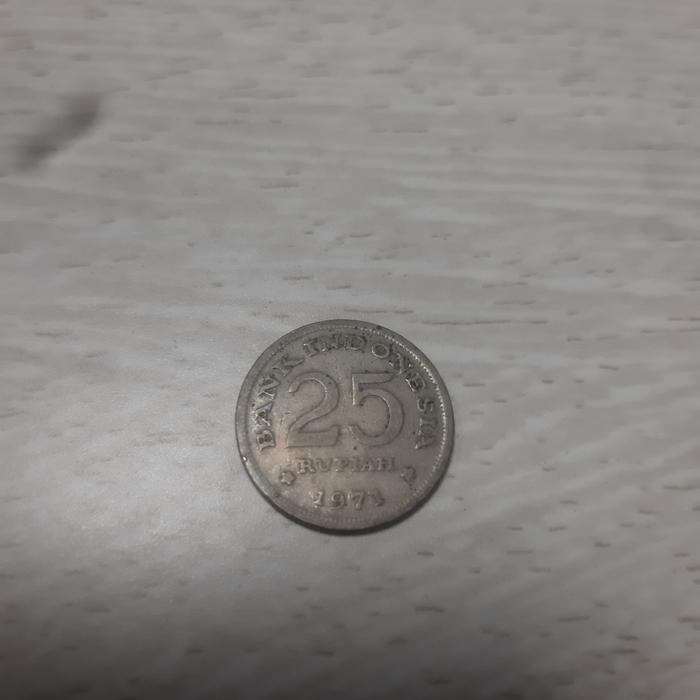 uang kuno koin 25 rupiah tahun 1971.