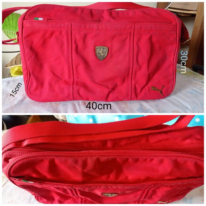 Tas ransel Ferrari x Puma merah preloved