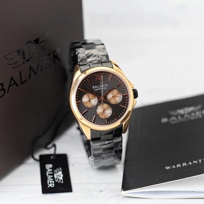 Jam Tangan Wanita Balmer 7968 Chronograph Original Stainless Steel