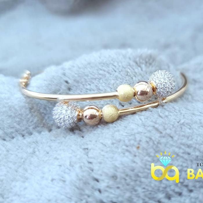 Gelang Oval Emas Asli 375 / Gelang Candy Oval Emas Asli UBS