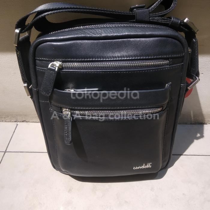 tas selempang pria Condotti original leather kulit asli medium