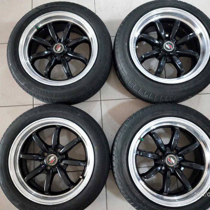 velg bekas murah ring 15 lubang 4x100 watanabe dan ban 2pcs 185/55 R15