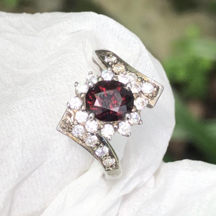 Natural deep red spinel