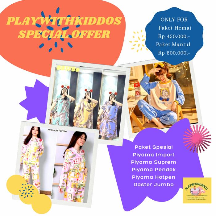 Jual Paket Reseller Baju Tidur Piyama Import