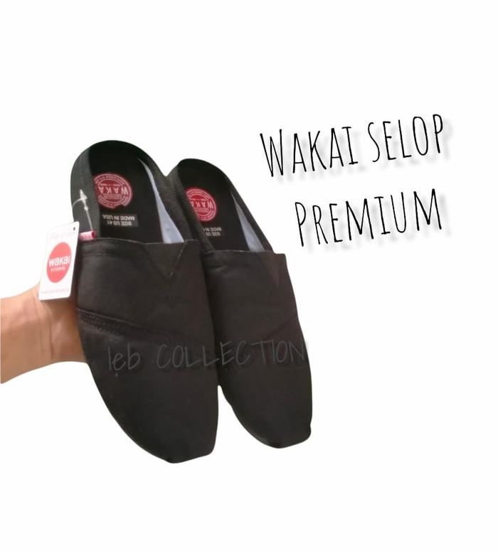 Sepatu wakai sepatu selop sepatu BUSTONG slip on pria dan wanita selop pria dan wanita canvas sol ka