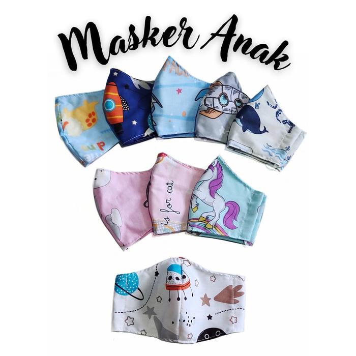 Masker Anak Masker Kain Anak Masker Anak Motif