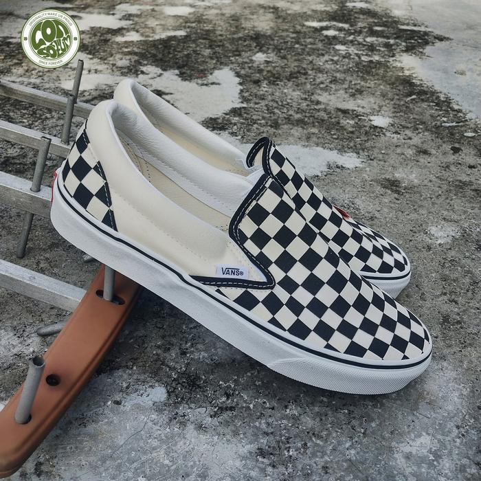 vans slipon classic checkerboard resmi pt navya