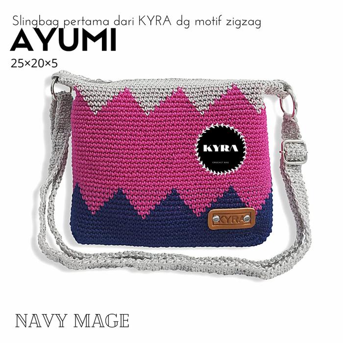 Tas rajut Ayumi slingbag(25x20x5)