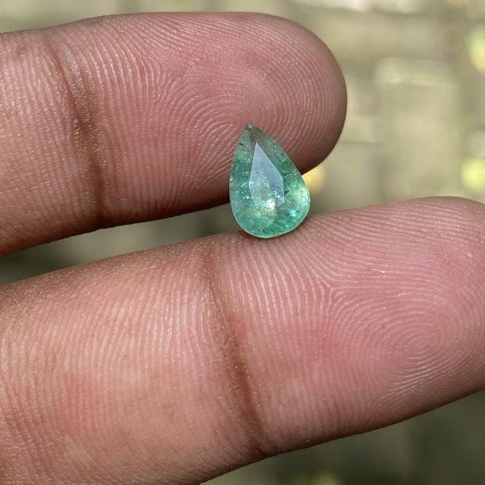 batu zamrud Colombia natural zambian emerald jamrud ethiopia Dim10x6.5
