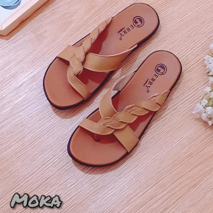 Sandal Wanita Papirut Elsa Teplek Gerry Leather G-017