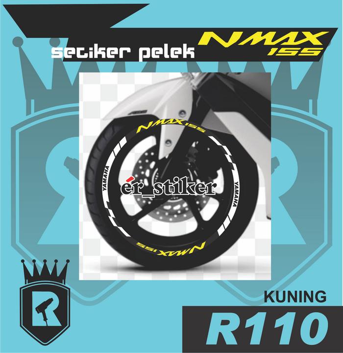 stiker pelk n max 155 lis velg n max 155 Motor Motorcycle